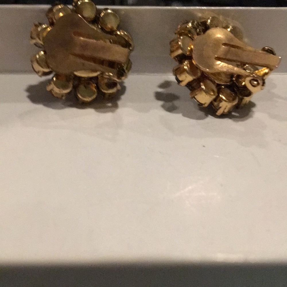 Vintage crystal earrings - Picture 6 of 6